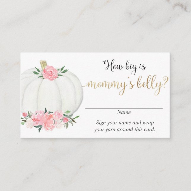 Fall pumpkins how big is mommy's belly enclosure card (Front)