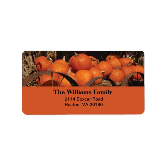 Fall Pumpkins Label (Front)