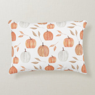 Fall Pumpkins & Leaves Accent Pillow