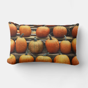 Fall pumpkins lumbar pillow