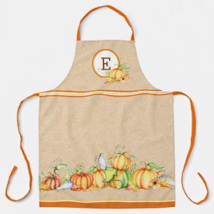 Fall Pumpkins Monogrammed Apron