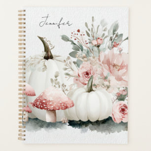 Fall Pumpkins, Mushrooms and Flowers Planner
