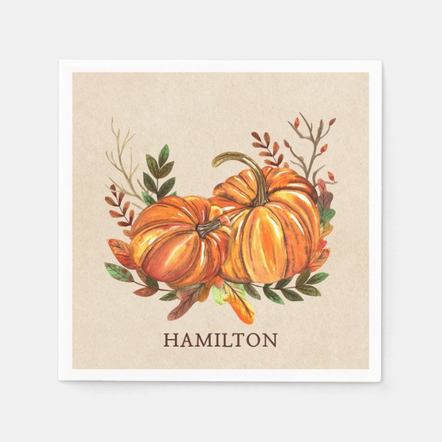 Fall Pumpkins Napkin (Front)