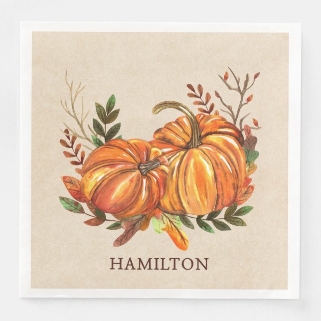 Fall Pumpkins Napkin (Front)