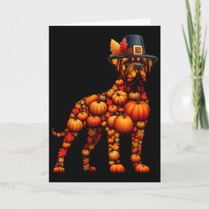 Fall Pumpkins Pug Shape Cane Corso Cute Shape Than Card