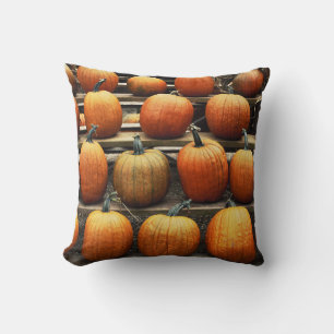Fall pumpkins throw pillow
