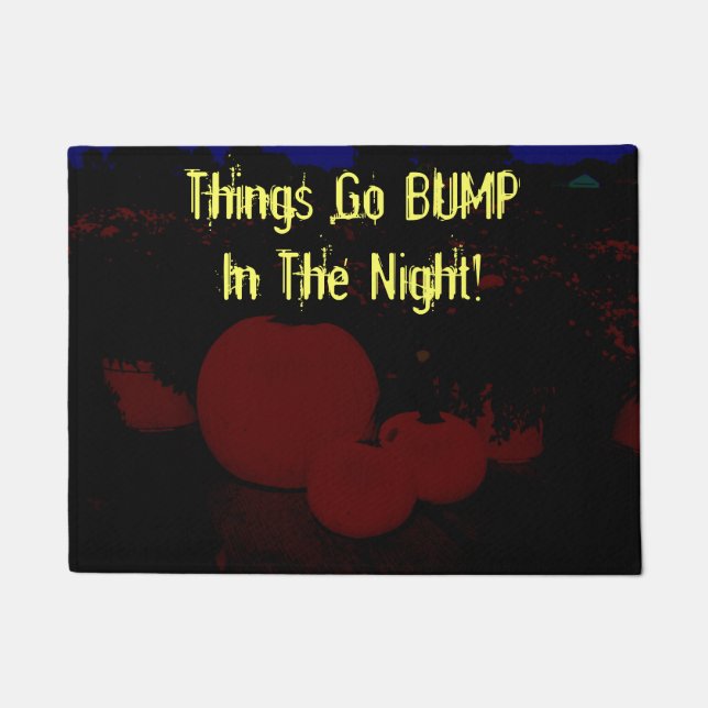 Fall Pumpkins with Customizable Message on a Doormat (Front)