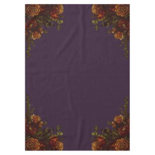 Fall Purple Rustic Orange Wedding Elegant Gothic Tablecloth