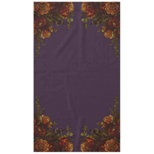 Fall Purple Rustic Orange Wedding Elegant Gothic Tablecloth