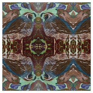 Fall Quail Couple Fabric