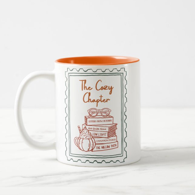 Fall Quote  Two-Tone Coffee Mug (Left)