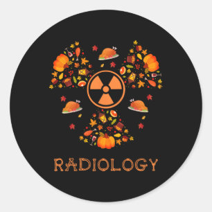 Fall Radiology Tee Thanksgiving Radiologist Xray T Classic Round Sticker