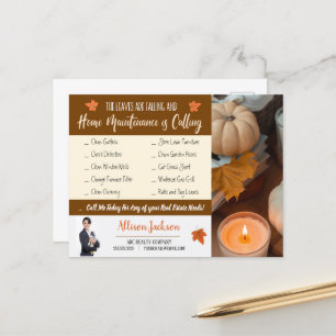 Fall Realtor Marketing Postcard Mailer