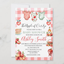 Fall Red Apple of My Eye Baby Shower