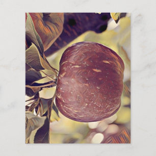 Fall red apple painting Scrapbook Paper