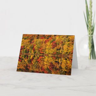 Fall Reflection on Russell Pond   New Hampshire Card