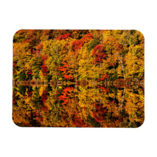 Fall Reflection on Russell Pond   New Hampshire Magnet
