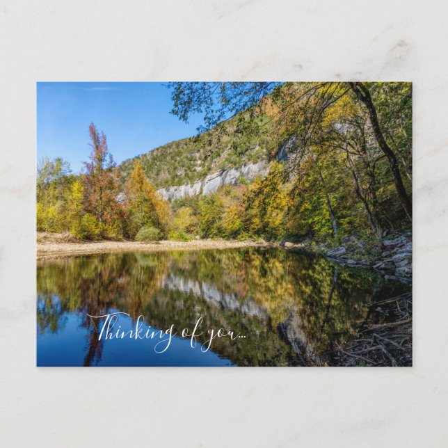 Fall Reflections Buffalo River Thinking Of U Postcard (Front)