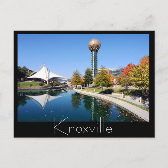 Fall reflections from the Sunsphere Postcard (Front)