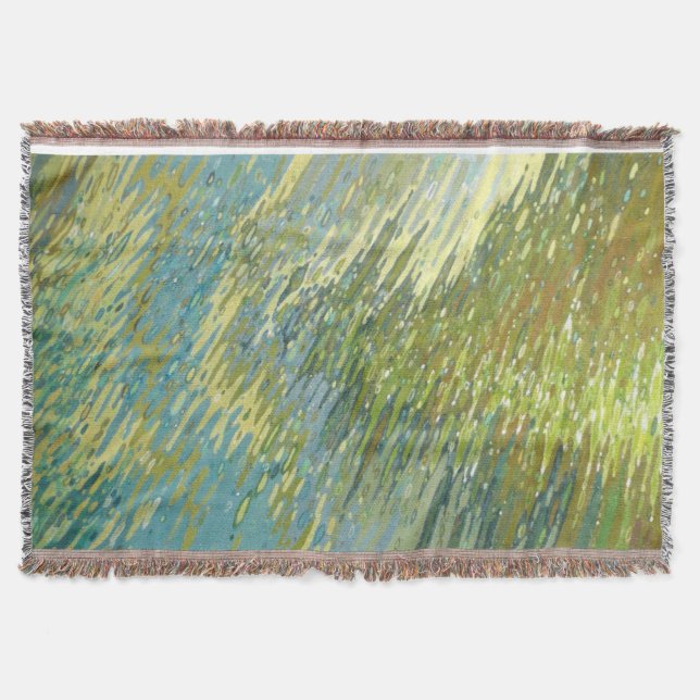 Fall Reflections on Lake Decor Throw Blanket Juul (Front)