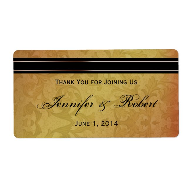 Fall Regency Water Bottle Label (Front)