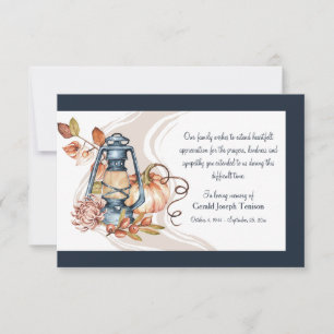Fall Remembrance Funeral Thank You Card
