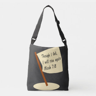 FALL & RISE Bible Verse Crossbody Bag