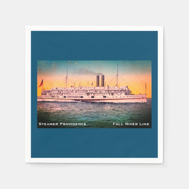 Fall River Line, Steamship 'Providence' Napkin (Front)