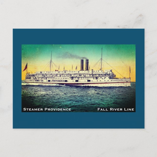 Fall River Line, Steamship 'Providence' Postcard (Front)