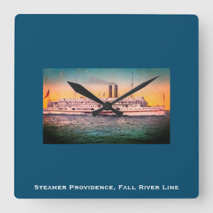 Fall River Line, Steamship 'Providence' Square Wall Clock
