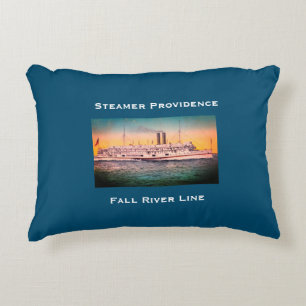 Fall River Line, Steamship 'Providence' to NYC Accent Pillow
