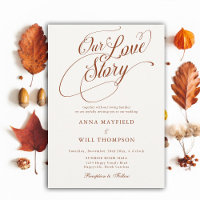 Fall Romantic Calligraphy Our Love Story Wedding