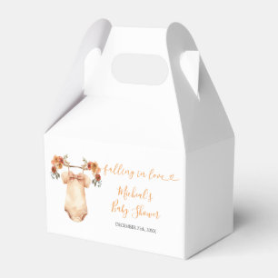 Fall Rustic Floral Baby Clothesline Baby Shower Favor Box