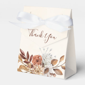 Fall Rustic Floral Wedding Favor Box