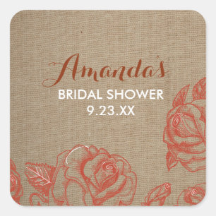 Fall Rustic Rose Stickers