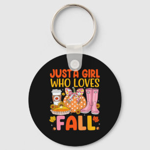 Fall S For Girls Pumpkin Season Autumn Thanksgivin Keychain