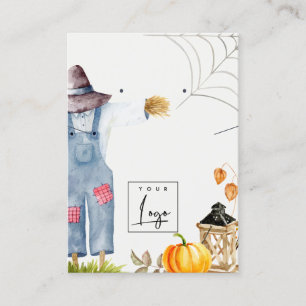 Fall Scarecrow Logo Necklace Earring Display Business Card
