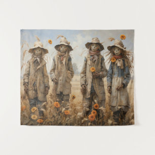Fall Scarecrows Tapestry