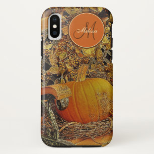 Fall Scene - Pumpkin and Bittersweet Vine On Bench Case-Mate iPhone Case