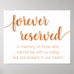 Fall Script   Rustic Burnt Orange Memorial Sign