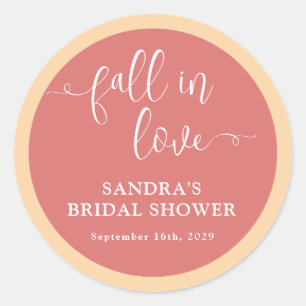  Fall Scripture Bridal Shower  Classic Round Sticker