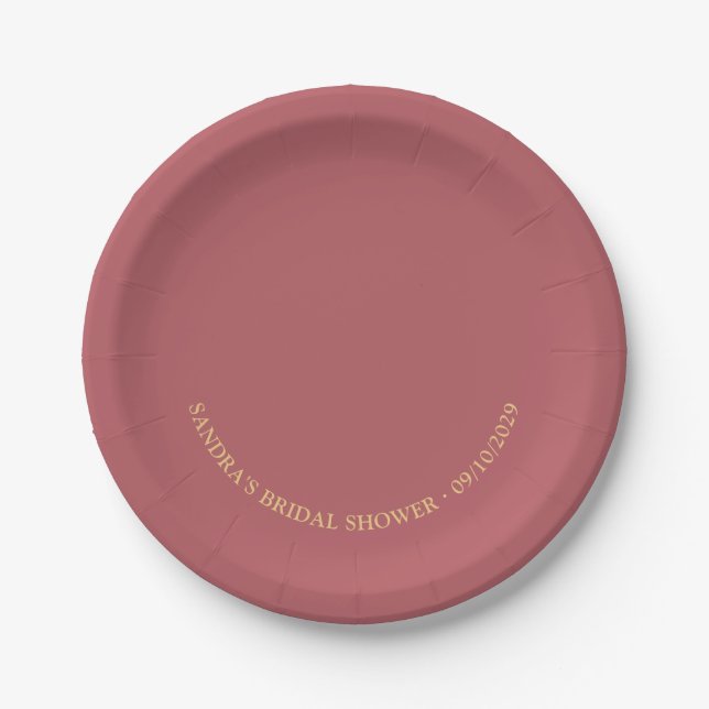  Fall Scripture Bridal Shower  Paper Plate (Front)