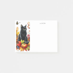 Fall Season Cat To Do List Post-it Notes