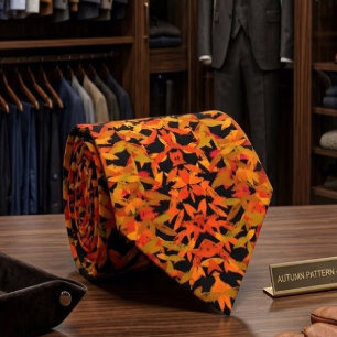 Fall Season Changing Colors Foliage Leaves Art Tie