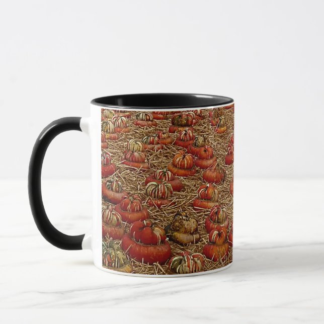 Fall Season Colourful Farm Pumpkins Mug (Left)