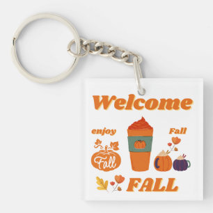 Fall season design keychain