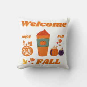 Fall season design throw pillow