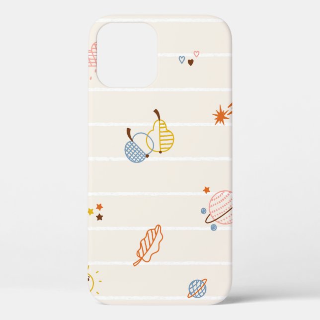 Fall Season Elements Seamless Pattern. Colourful R Case-Mate iPhone Case (Back)