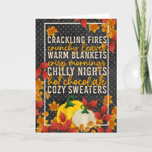 Fall Season Favourite Things Card