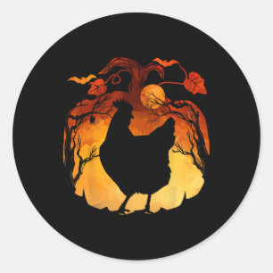 Fall Season Halloween Chicken Costume  Classic Round Sticker